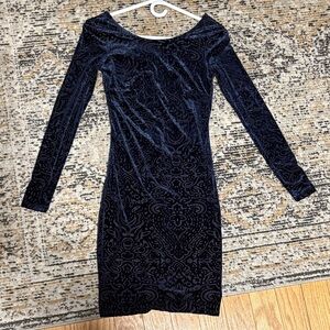 Midnight Long Sleeve Bodycon Dress